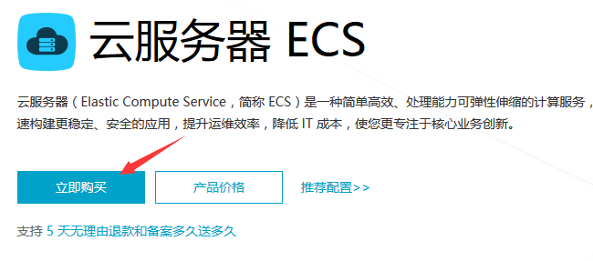 选择购买阿里云ECS服务器