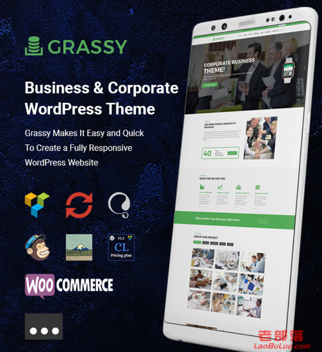 WordPress Grassy主题适合服务类公司网站主题