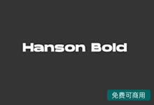 免费英文字体Hanson Bold 无衬线粗体字体 无需商业授权-老部落