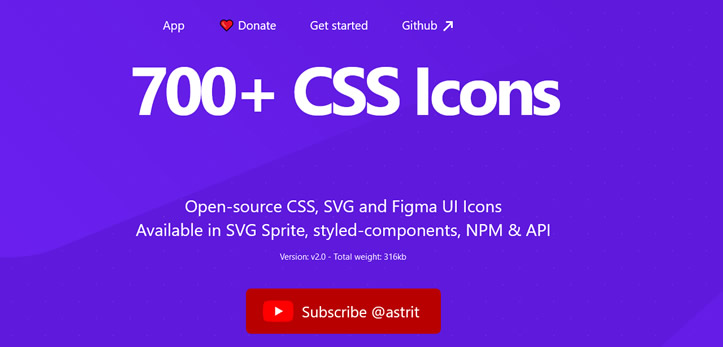 css.gg – 一款免费开源CSS库实现700+图标应用前端项目 